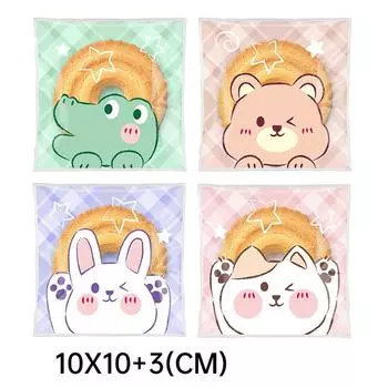 100 шт. самоклеящихся пакетов с изображением милого медведя для закусок, печенья и клюквенных сладостей — идеально для вечеринок и подарков