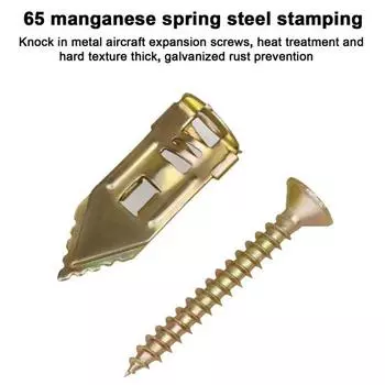 100 шт. самосверлящий анкерный винт, сверхмощный расширительный винт из углеродистой стали, без дрели TV