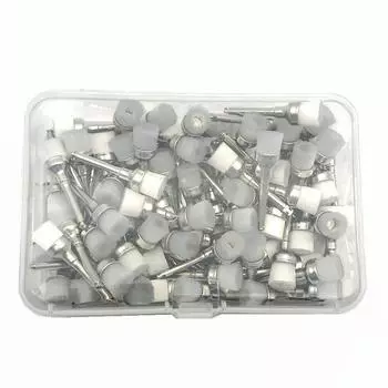 100 шт., щетки для полировки зубов, чаша с защелкой, нейлоновая зубная профилактическая щетка, щетки для полировки зубов в лаборатории, инструменты для стоматологической клиники