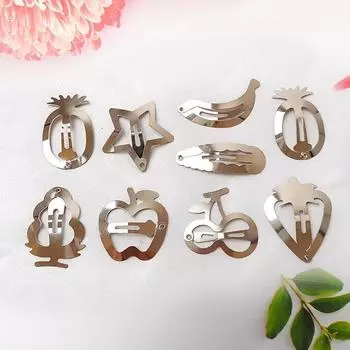 100 шт. серебряные заколки для волос в форме звезды для девочек филигранные металлические заколки-заколки-заколки без никеля без свинца украшения для волос