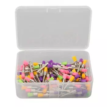 100 шт. Щетка для полировки зубов из силиконовой резины, одноразовая, для чистки зубов, цветная щетка для полировки полости рта разноцветный