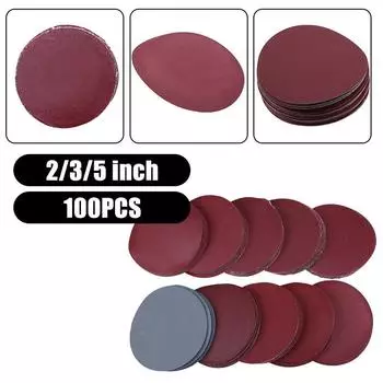 100 шт. шлифовальных дисков, круглых абразивных наждачных бумаг, зернистость 800-3000, шлифовальная лента, полировальная бумага, угловая шлифовальная машина 2inch