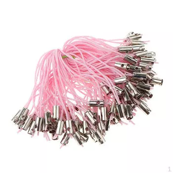 100 шт., шнуры для ремешков для мобильного телефона из полиэстера, 5 см розовый
