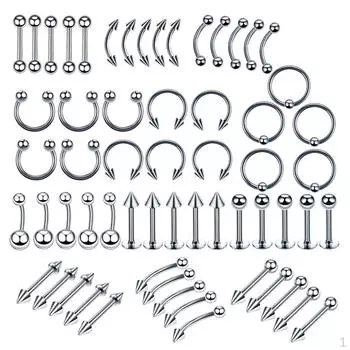 100 шт. штанги для козелка для живота, уха, носа, для женщин, 8 мм/10 мм 1.2x8mm