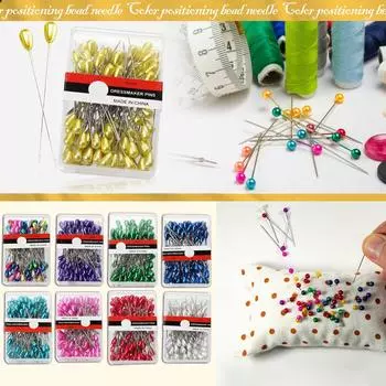 100 шт. швейных булавок для ткани, иглы для позиционирования крестиков, булавки для квилтинга для портнихи, украшения своими руками, инструменты для рукоделия и шитья One Size