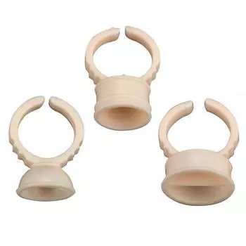 100 шт., силиконовые чашки для чернил для татуировки, кольцо на палец, перчатки, держатель пигмента, контейнер A # S style3