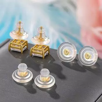 100 шт. силиконовых фиксаторов для сережек, надежная фиксация, сменные фиксаторы для сережек-гвоздиков и тяжелых сережек, гипоаллергенные фиксаторы для сережек прозрачный