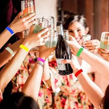 100 шт. синтетический бумажный браслет одноразовые браслеты красочный ремешок маркер браслеты чёрный