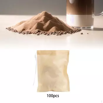 100 шт. ситечки для чая, аксессуары для чайных пакетиков на шнурке, свободные заварочные устройства, одноразовый фильтр