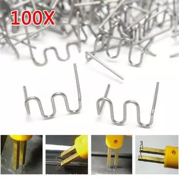 100 шт. скоб для горячего степлера S /V/M Wave Pre-Cut Hot Steplers 0,6 мм и 0,8 мм для ремонта пластикового бампера автомобиля Welding Welding Welder Kit Tool