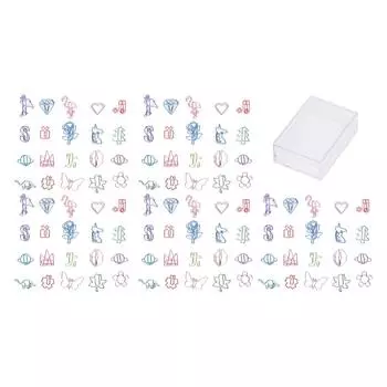 100 шт. скрепки многофункциональные милые изысканные цветные покрытия многоразовые металлические скрепки для офиса