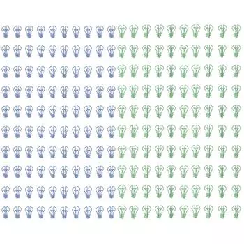 100 шт. скрепок для бумаги, маленькие симпатичные лампочки, металлические канцелярские принадлежности специальной формы для заметок Blue