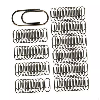 100 шт. скрепок для бумаги, офисные принадлежности, креативные многоцелевые аксессуары, скрепки для заметок, классифицированные Black