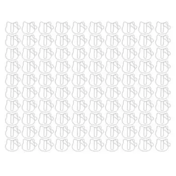 100 шт. скрепок для бумаги, предотвращающих скольжение, изысканные милые маленькие скрепки в форме кошки для бумажных документов и заметок