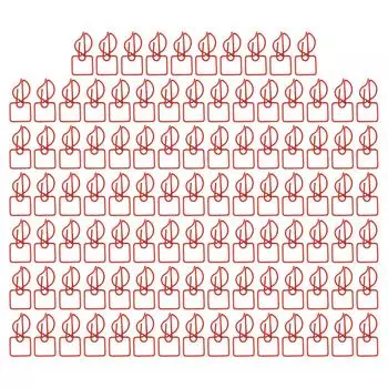 100 шт. скрепок для бумаги, предотвращающих скольжение, симпатичные декоративные металлические закладки в форме свечи, скрепки для бумаги