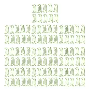 100 шт. скрепок для бумаги, симпатичная уникальная форма пингвина, процесс гальванизации, легкая портативная металлическая бумага