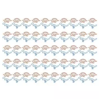 100 шт. скрепок для бумаги, уникальная форма динозавра, легкая портативная металлическая скрепка для гальванизации