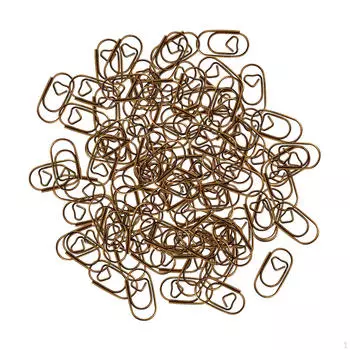 100 шт. скрепок для заметок, классифицированных, металлических, многофункциональных, в винтажном стиле, для офиса бронзовый