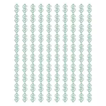 100 шт. скрепок в форме доллара, креативные милые металлические закладки, скрепки для студентов, Stati