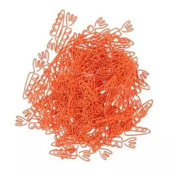 100 шт. скрепок в форме морковки, портативные, милые, забавные, металлические скрепки для организации файлов H