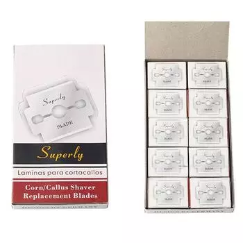 100 шт. сменные лезвия из нержавеющей стали для удаления мозолей на ногах, средство для удаления жесткой кожи, пилка для рук, уход за ногами, педикюрный аппарат 100pcs