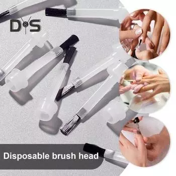 100 шт. сменных кистей для лака для ногтей, кисть для нанесения жидкой пудры, мягкая щетина, одноразовая мини-кисточка для дизайна ногтей, аппликатор для гель-лака 100pcs