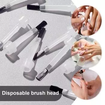 100 шт. сменных кистей для лака для ногтей, кисть для нанесения жидкой пудры, мягкая щетина, одноразовая мини-кисточка для дизайна ногтей, аппликатор для гель-лака 100pcs