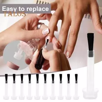 100 шт. сменных кистей для лака для ногтей, кисть для нанесения жидкой пудры, мягкая щетина, одноразовая мини-кисточка для дизайна ногтей, аппликатор для гель-лака 100pcs