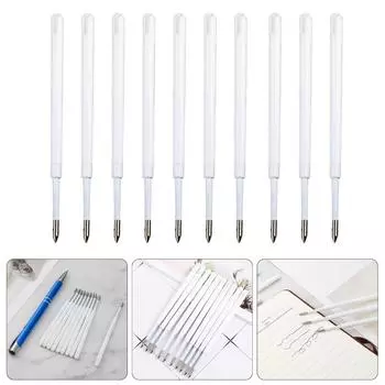 100 шт сменных стержней для шариковой ручки с выдвижной ручкой 1,0 мм, гладкие для письма, быстросохнущие, для офиса синий