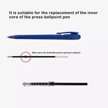 100 шт. сменных стержней для шариковых ручек, канцелярские принадлежности