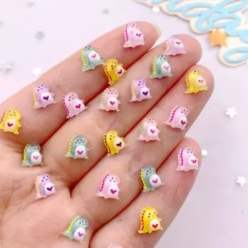 100 шт. смешанная смола красочные блестки любовь мини динозавр ногтей искусство плоские стразы DIY ювелирные украшения декор скрапбукинг фигурки поделки