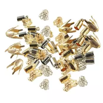 100 шт. смешанной формы, цветочная чашка ручной работы, колпачок из бисера, торцевая фурнитура для ювелирных изделий as described