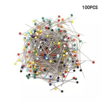 100 шт., смешанные цвета, булавка для одежды с круглой головкой, шитье, свадебный корсаж, флористы, швейные булавки