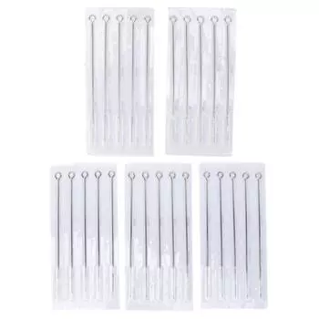 100 шт. смешанных игл для татуировок, круглые принадлежности для татуировок 5 размеров 1RL 3RL 5RL 7RL 9RL