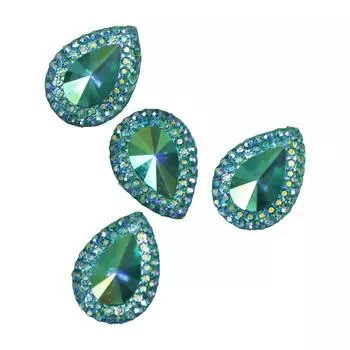 100 шт. смолы 13*18 мм каплевидные стразы с плоской основой скрапбукинг свадебные украшения своими руками аппликация One Size синий
