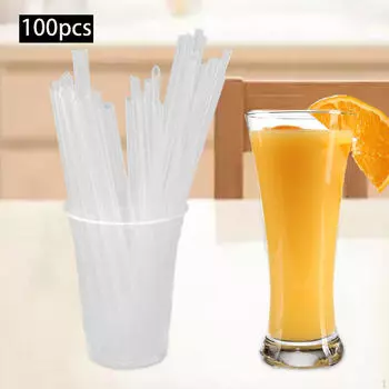 100 шт., соломинки для вечеринок, прозрачные для молочного сока, кофе