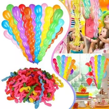 100 шт., спиральный воздушный шар, праздничные мероприятия, вечеринки, день рождения, свадьба, украшение для праздника, детский подарок для мальчиков и девочек, игрушка 100 pcs разноцветный