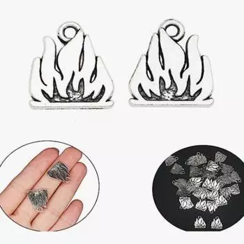 100 шт. Сплав Подвеска Пламя 16*19мм / 0.62x0.75 дюйма DIY Подвеска Маленькая Подвеска Пламя DIY Поделки
