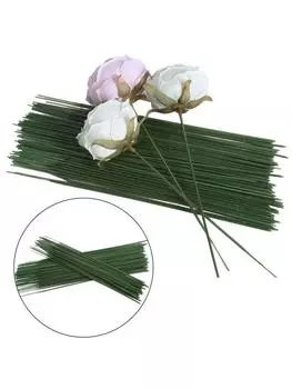 100 шт. стебли длиной 20 см/25 см диаметром 2 мм, проволочные цветочные темно-зеленые цветочные стебли, букет для поделок своими руками, изготовление цветов, цветочные композиции 20cm зелёный