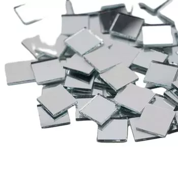 100 шт. стеклянная зеркальная мозаика маленькая квадратная плитка зеркальные настенные наклейки оптом DIY товары для рукоделия украшения произведения искусства ручной работы материал