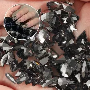 100 шт. стильные креативные однотонные маникюрные украшения для ногтей стразы ювелирные изделия для красоты фиолетовый