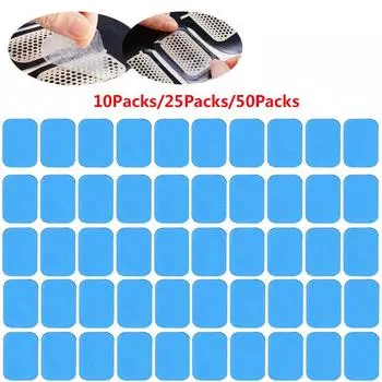 100 шт., стимулятор пресса, гелевые подушечки, сменные гелевые наклейки, гидрогелевые для EMS, массажер для тренировки мышц, ABS тренажер для брюшного пресса 10Packs