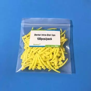 100 шт. Стоматологические внутриротовые насадки Смесительные насадки Миксер Шприц Одноразовая трубка Стоматологическая смесительная головка