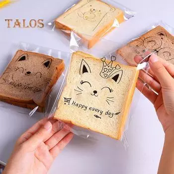 100 шт. сумки для конфет, экологически чистые многофункциональные пищевые утилиты, милые животные, домашние сумки для булочек с ананасом, кухонные принадлежности S