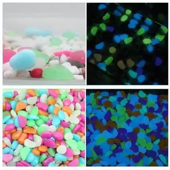 100 шт светящиеся в темноте галька камни садовая ваза светящиеся камни свет красивый TRM HNK 50 Pcs разноцветный