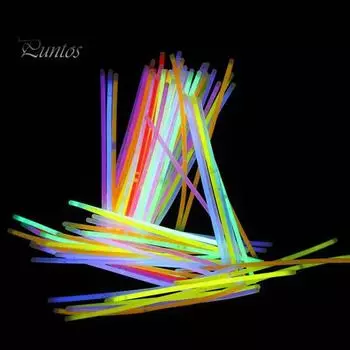 100 шт. светящихся палочек оптом, светящиеся в темноте, одноразовые, для детей и взрослых, ожерелье, браслет, светящаяся палочка, светящаяся полоска, игрушка, сувениры для вечеринок разноцветный