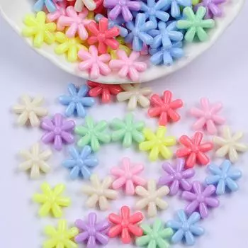 100 шт. свободные бусины кулон ожерелье браслет ярких цветов DIY ремесла цветок звезда для изготовления ювелирных изделий 14mm Flower