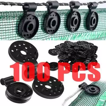 100 шт. теневая ткань, сверхмощная блокирующая ручка, съемная и многоразовая теневая ткань, пластиковые зажимы, фиксирующий зажим для теневой ткани для теплицы 10.5*3.7cm/100pcs чёрный