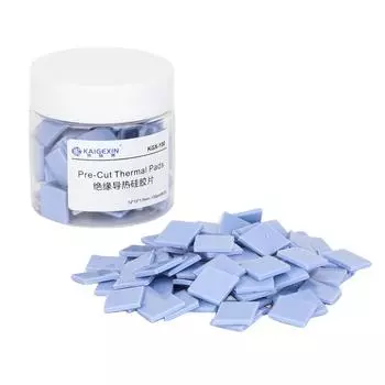 100 шт. теплопроводящая термопрокладка термостойкая 12x12x1,5 мм для ремонта графического процессора