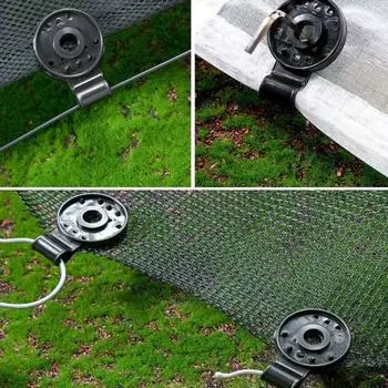 100 шт., термостойкая затеняющая сетка, зажим, антивозрастная пластиковая ткань для тента для теплицы на заднем дворе